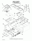 Part Location Diagram of WPW10194032 Whirlpool Snack Pan Drawer Glide - Right Side