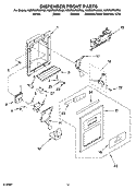DISPENSER FRONT PARTS Diagram and Parts List for  KitchenAid Refrigerator
