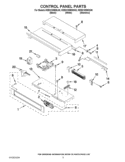 CONTROL PANEL PARTS Diagram and Parts List for  KitchenAid Wall Oven