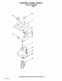 CONTROL PANEL PARTS Diagram and Parts List for  Whirlpool Cooktop