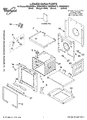 LOWER OVEN, LITERATURE Diagram and Parts List for  Whirlpool Wall Oven