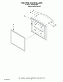 FREEZER DOOR PARTS Diagram and Parts List for  KitchenAid Refrigerator