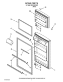 DOOR PARTS Diagram and Parts List for  Inglis Refrigerator