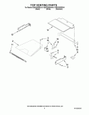 TOP VENTING PARTS Diagram and Parts List for  KitchenAid Wall Oven