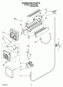Part Location Diagram of 8201515 Whirlpool Icemaker Motor Kit