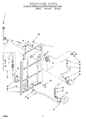 REAR PANEL Diagram and Parts List for  KitchenAid Washer