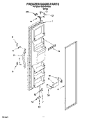 FREEZER DOOR PARTS Diagram and Parts List for  Inglis Refrigerator