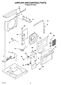 AIR FLOW AND CONTROL Diagram and Parts List for  Whirlpool Air Conditioner