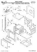 OVEN, LITERATURE Diagram and Parts List for  Whirlpool Wall Oven