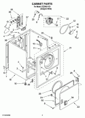 CABINET PARTS Diagram and Parts List for  Crosley Dryer
