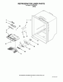 REFRIGERATOR LINER PARTS Diagram and Parts List for  Inglis Refrigerator