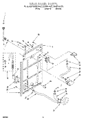 REAR PANEL Diagram and Parts List for  KitchenAid Washer