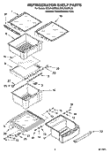 Part Location Diagram of W10235943 Whirlpool Cantilever Shelf with Glass