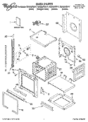 OVEN PARTS Diagram and Parts List for  Whirlpool Wall Oven