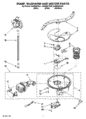 Part Location Diagram of W10155344 Whirlpool Diverter Motor with Wire Harness