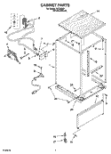 CABINET PARTS Diagram and Parts List for  Inglis Dishwasher
