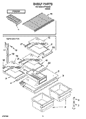 SHELF PARTS, OPTIONAL PARTS Diagram and Parts List for  Inglis Refrigerator
