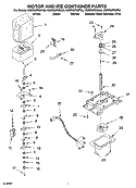 MOTOR AND ICE CONTAINER PARTS Diagram and Parts List for  KitchenAid Refrigerator