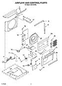 AIRFLOW AND CONTROL PARTS Diagram and Parts List for  Whirlpool Air Conditioner