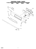 CONTROL PANEL PARTS, OPTIONAL PARTS (NOT INCLUDED) Diagram and Parts List for  KitchenAid Range