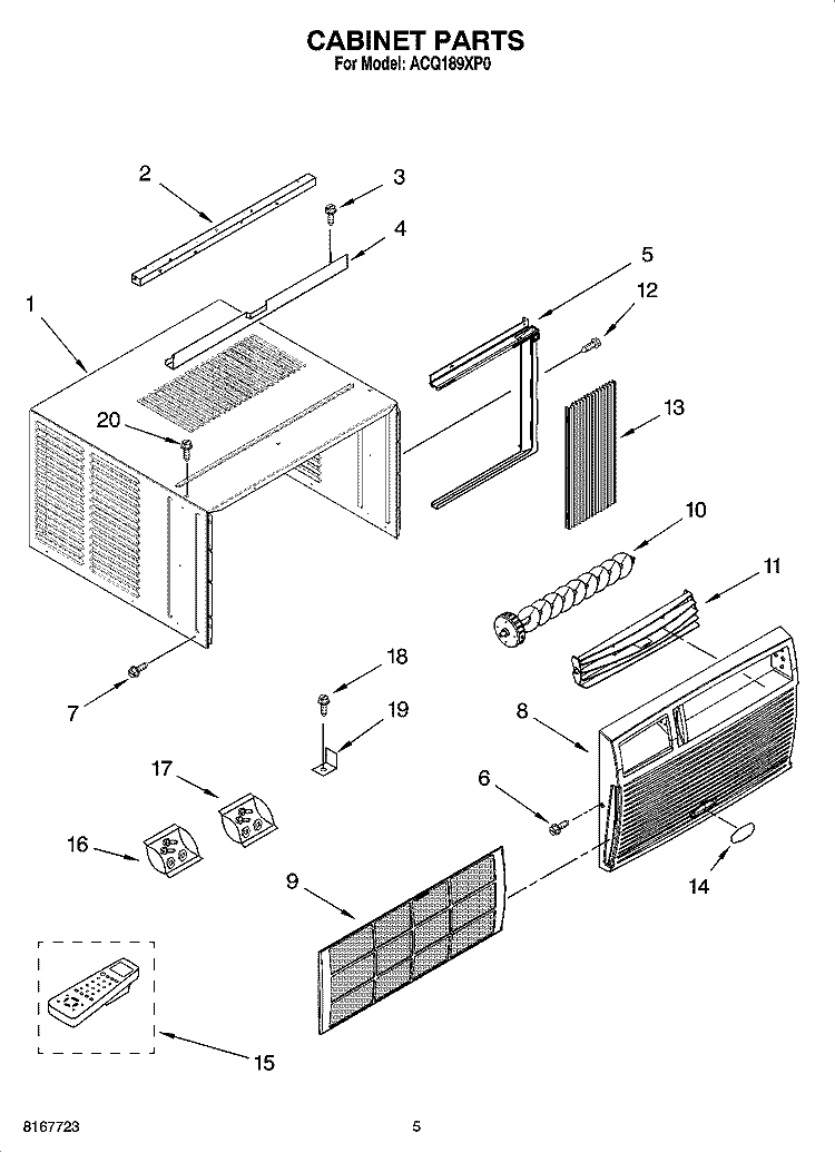 Part Location Diagram of 1187260 Whirlpool LOUVER-VT