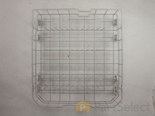 8746204-1-M-GE-WD28X10384-Dishwasher Lower Dish Rack with Wheels - Gray